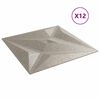 vidaXL V&auml;ggpaneler Stj&auml;rna 12 pcs Star Betong 50 x 50 cm XPS Skum