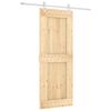 vidaXL Skjutd&ouml;rr Naturlig och vit 80 x 210 cm Massiv furutr&auml;d&ouml;rr
