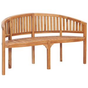 vidaXL Bananb&auml;nk 151 cm massiv teak