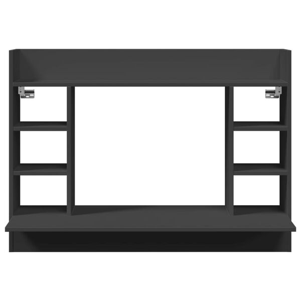 vidaXL Väggmonterat skrivbord svart 105x48x75 cm konstruerat trä