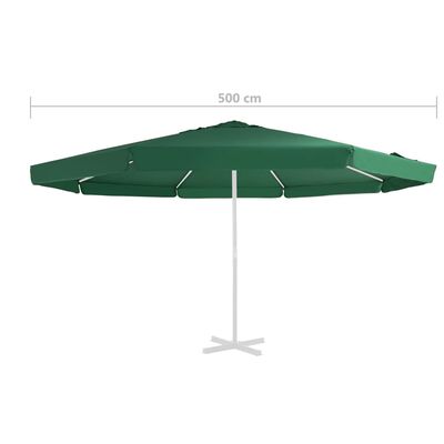 vidaXL Reservtyg för parasoll grön 500 cm