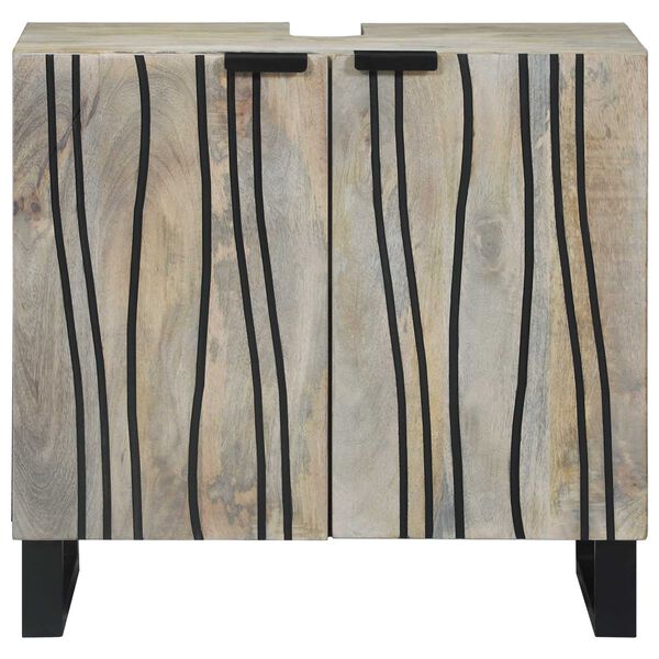 vidaXL Badrumssk&aring;p med handfat Vit 62 x 33 x 58 cm Konstruerat tr&auml;