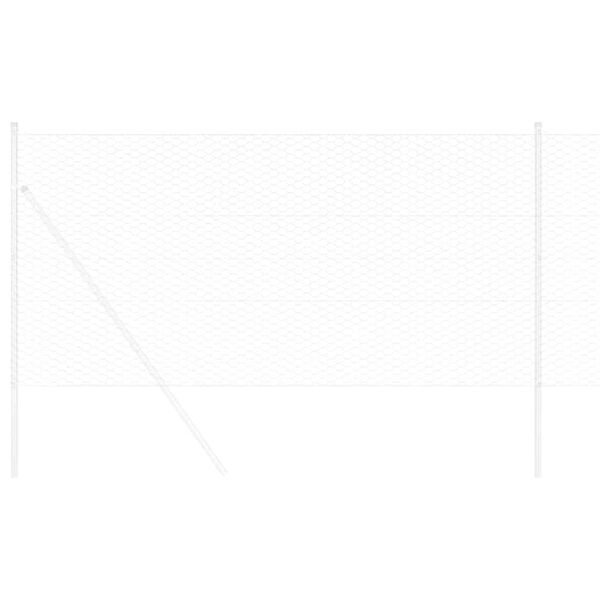 vidaXL Hexagonst&auml;ngsel Silver 0,6 x 25 m Galvaniserat st&aring;l