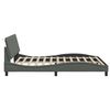 vidaXL Bed Frame without Mattress "Hanko" Dark Grey 160x200cm Fabric
