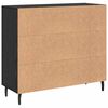 vidaXL Sideboard Svart Ek 90 x 34 x 80 cm Konstruerat tr&auml;