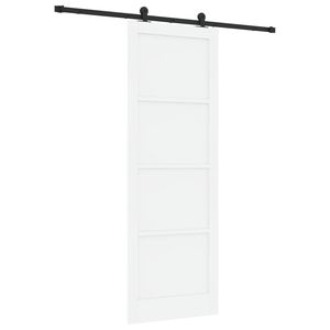 vidaXL Skjutd&ouml;rr Vit och svart 83 x 232 cm Massiv furu