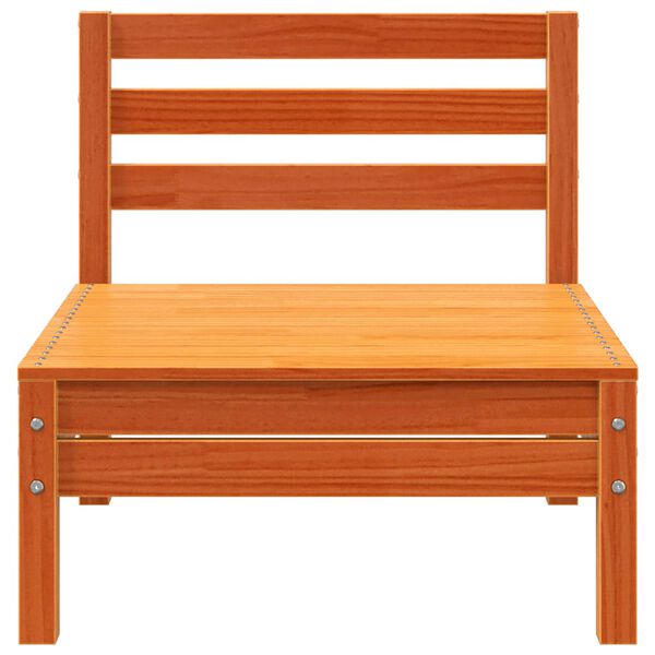 vidaXL Tr&auml;dg&aring;rdssoffa utan armst&ouml;d vaxbrun massiv furu