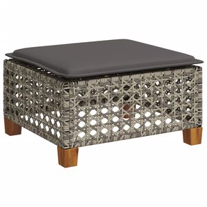 vidaXL Tr&auml;dg&aring;rdspall med dyna gr&aring; 63,5x56x32 cm konstrotting