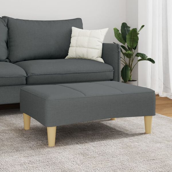 vidaXL Fotpall mörkgrå 77x55x31 cm tyg