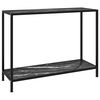 vidaXL Konsolbord svart 100x35x75 cm h&auml;rdat glas