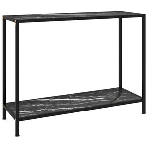 vidaXL Konsolbord svart 100x35x75 cm h&auml;rdat glas