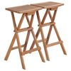 vidaXL Hopf&auml;llbara barstolar 2 st massiv teak