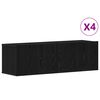 vidaXL TV-b&auml;nkset 4 pcs Svart Ek 100 x 30 x 30 cm Konstruerat tr&auml;