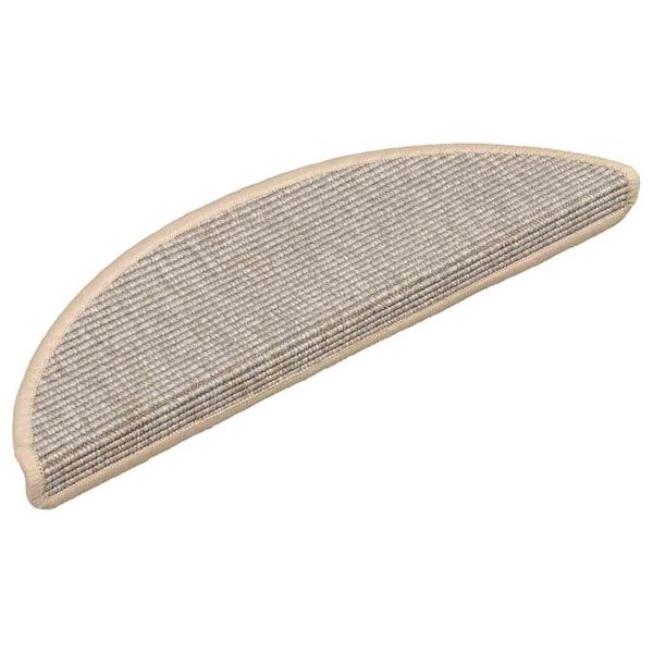 vidaXL Trappmattor 15 st 56x17x3 cm silver halvrunda