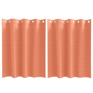 vidaXL M&ouml;rkl&auml;ggningsgardiner med Ringar 2 st Terracotta 140 x 140 cm