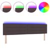 vidaXL LED huvuddyna med LED -remsljus Mörkbrun 200 cm Polyester
