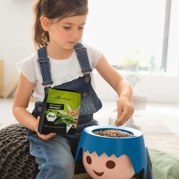 LECHUZA Odlingslåda OJO ALL-IN-ONE marinblå