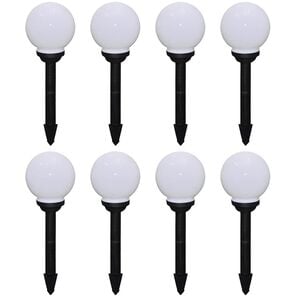 vidaXL Utomhuslampor 8 st LED 15 cm med markspett