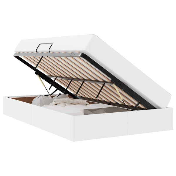 vidaXL F&ouml;rvaringss&auml;ng med madrass med madrass 2 pcs Vit Skinn