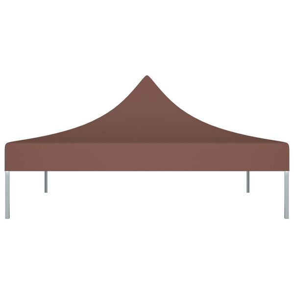 vidaXL Tak till partytält 3x3 m brun 270 g/m²