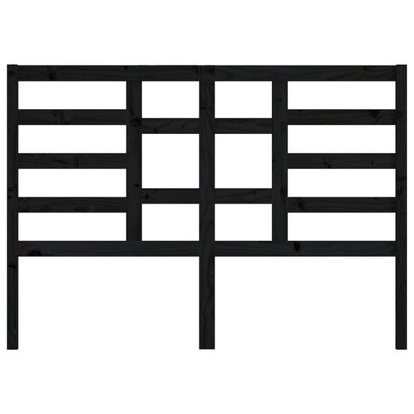 vidaXL Sänggavel svart 156x4x104 cm massiv furu