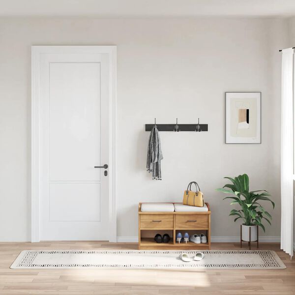 vidaXL Matta tv&auml;ttbar 80x300 cm ljusbeige halkfri