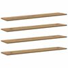 vidaXL Bokhylla Br&auml;da 4 pcs Brun 100 x 20 x 1,5 cm Konstruerat tr&auml;