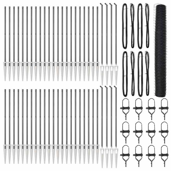 vidaXL St&auml;ngselstolpe Gr&aring; 100 x 1,4 m (50 mm n&auml;t) St&aring;l och PVC