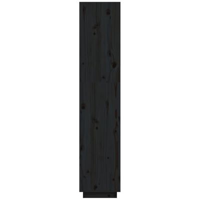 vidaXL Bokhylla/rumsavdelare svart 40x35x167 cm massiv furu