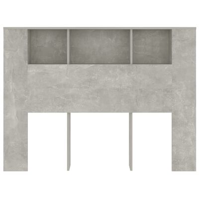 vidaXL Sänggavel med förvaring betonggrå 140x18,5x104,5 cm