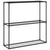 vidaXL 3-Tier v&auml;xtst&auml;ll Svart 100 x 32 x 102 cm St&aring;l