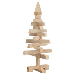 vidaXL Jultr&auml;d KOTKA 60 cm Massiv furu Naturf&auml;rg