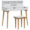vidaXL Skrivbordsset FAUSKE 3 st Vit 100 x 50 x 103,5 cm