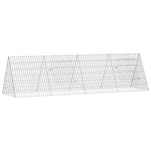 vidaXL Kaninbur Silver 215 x 55 x 55 cm Galvaniserat St&aring;l