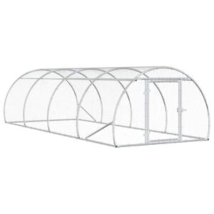 vidaXL H&ouml;nsg&aring;rd Silver 400 x 150 x 100 cm Galvaniserat st&aring;l