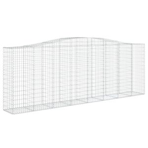 vidaXL Gabion b&aring;gformad 400x50x140/160 cm galvaniserat j&auml;rn