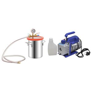 vidaXL Vakuumkammare med 1-stegs pump 5,5 L