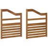 vidaXL Armst&ouml;d 2 pcs Brun 59 x 4 x 73 cm Konstruerat tr&auml;