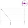 vidaXL St&auml;ngselstolpe Silver 50 x 1 m (50 mm maskor) St&aring;l
