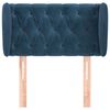 vidaXL Sänggavel med kanter mörkblå 83x23x78/88 cm sammet