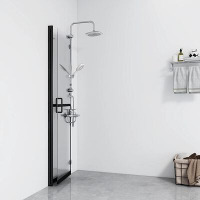 vidaXL Hopfällbar duschvägg med klart ESG-glas 100x190 cm