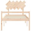vidaXL Sängram med sänggavel 100x200 cm massivt trä