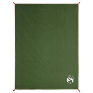 vidaXL Picknickfilt med markpinnar gr&ouml;n 205x155 cm