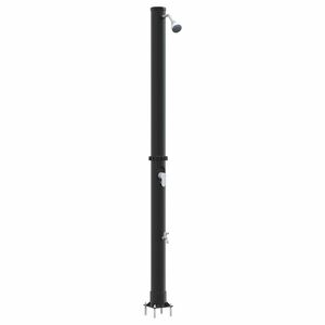 vidaXL Utomhus Solardusch 20 l PVC och Aluminium Svart