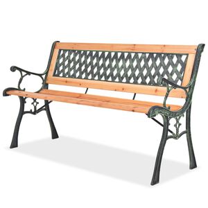 vidaXL Tr&auml;dg&aring;rdsb&auml;nk 122 cm tr&auml;