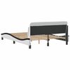 vidaXL Bed Frame "Dover" White&Black 140x190 cm Faux Leather