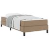 vidaXL S&auml;ngram med madrass Cappuccino 90 x 200 cm tyg