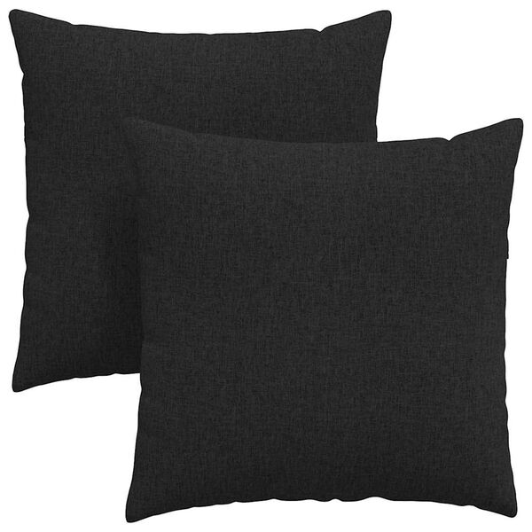 vidaXL Sofakuddar 2 pcs Svart 60 x 60 cm tyg