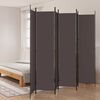 vidaXL Rumsavdelare 6 paneler brun 300x220 cm tyg