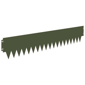 vidaXL Kant f&ouml;r gr&auml;smatta 30 pcs 103 x 20 cm metall Olivgr&ouml;n